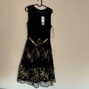 R&K black and gold dress.